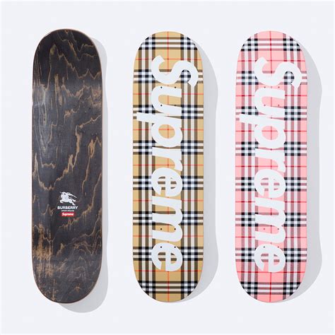 supreme burberry skateboard